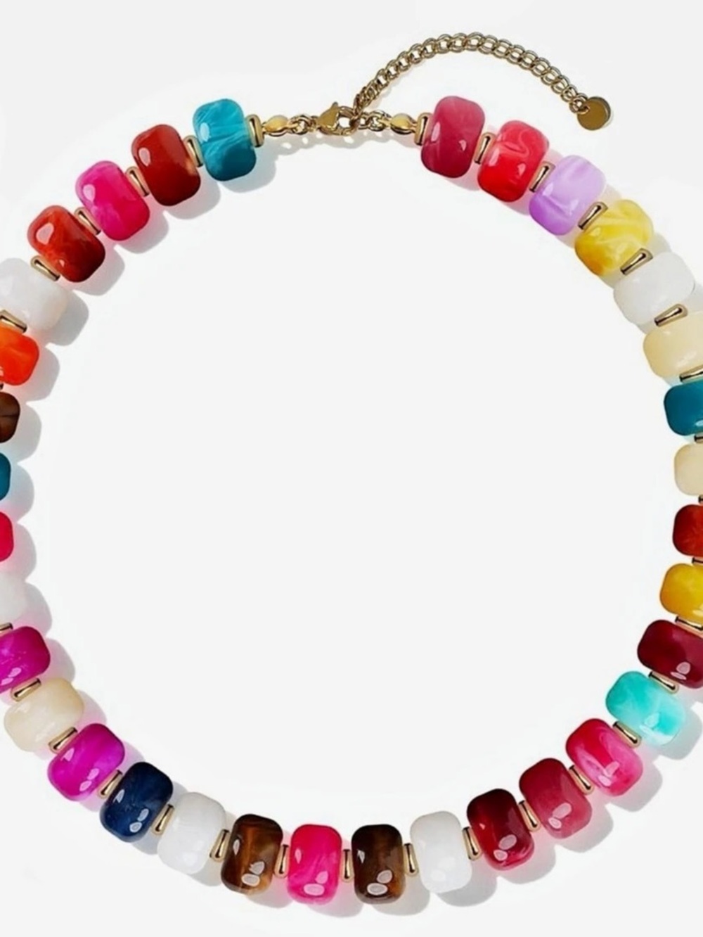 BaubleBar Jane Beaded Necklace Multicolor & Gold